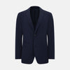 View 1 of product Navy Silk & Cotton Bath Blazer