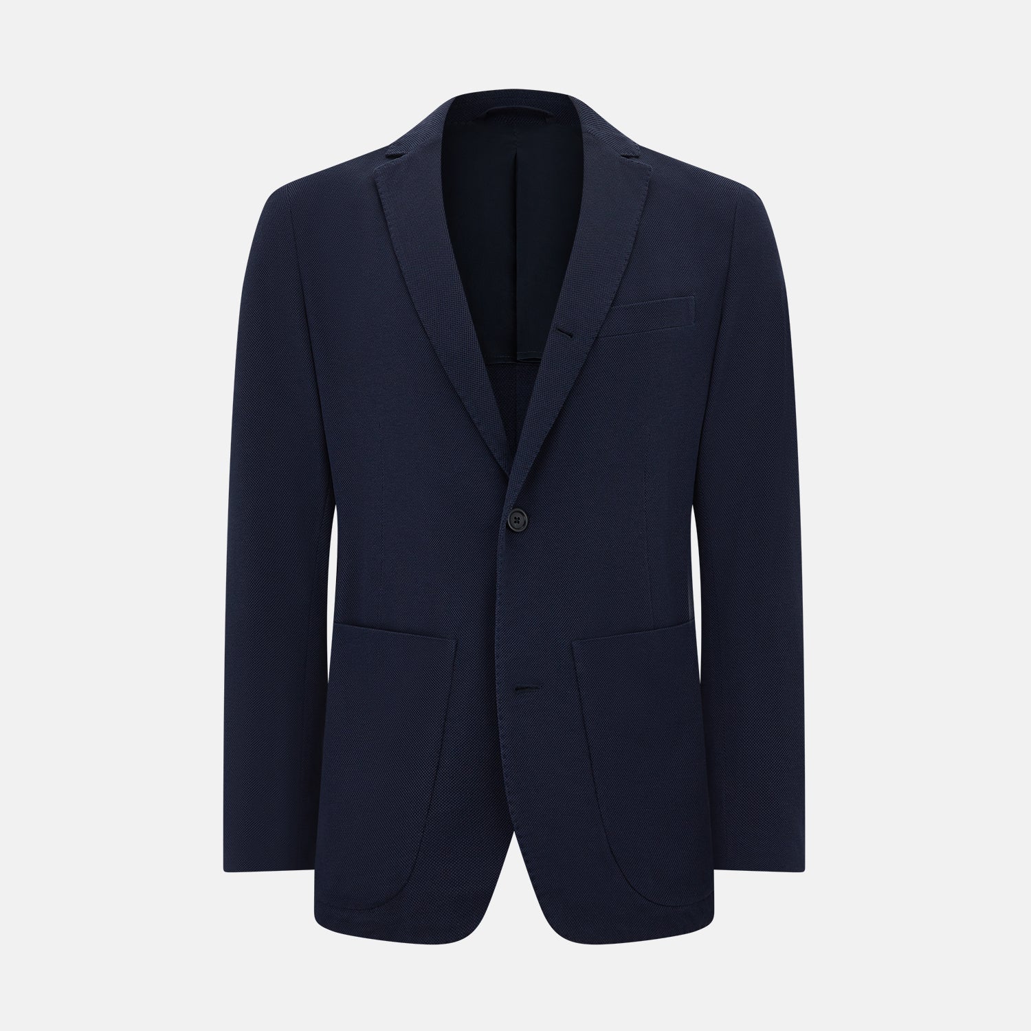View 1 of product Navy Silk & Cotton Bath Blazer