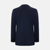 View 3 of product Navy Silk & Cotton Bath Blazer