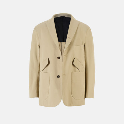 Riviera Sand Oversized Blazer in Cotton
