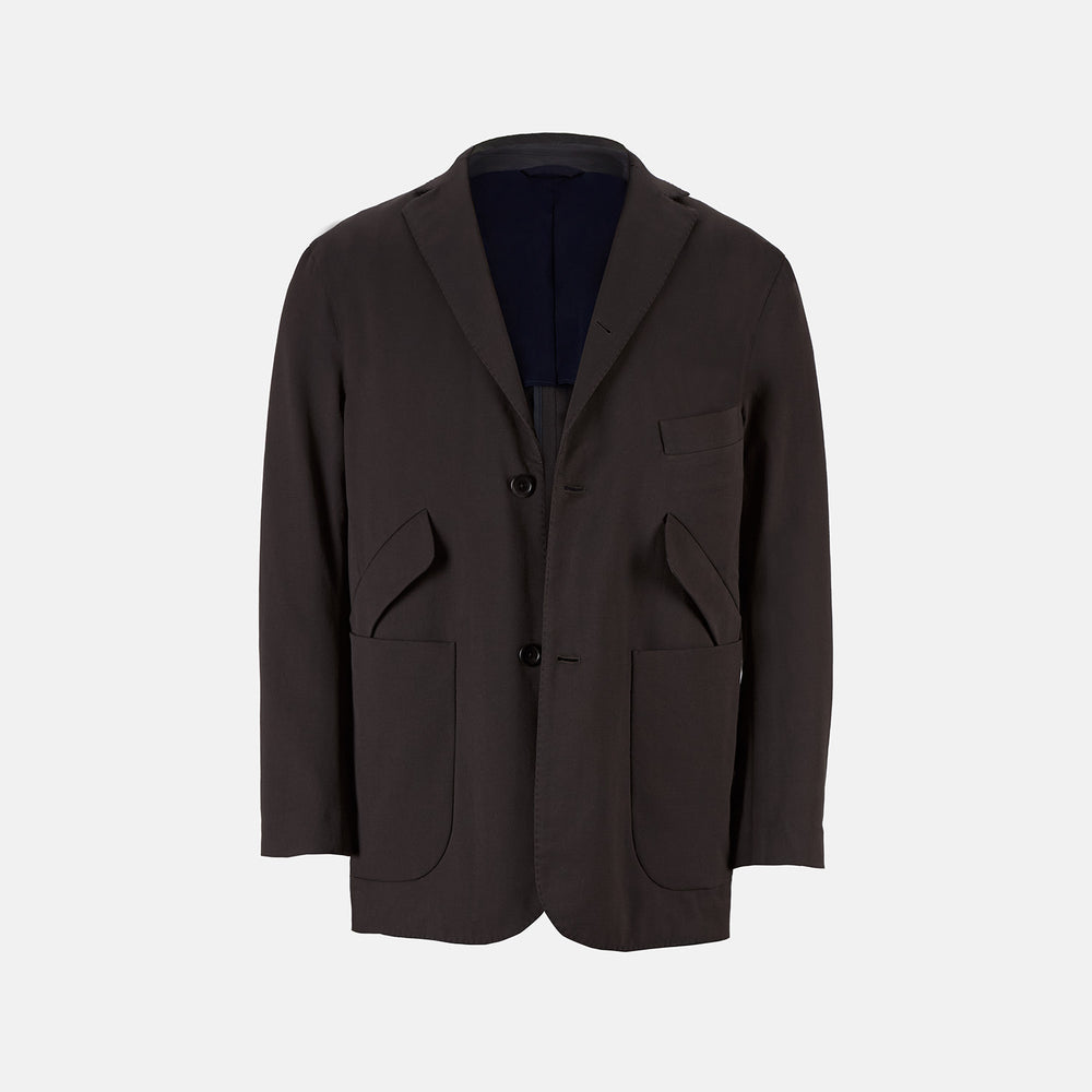 Riviera Chocolate Oversized Blazer in Cotton