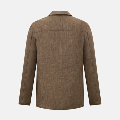 Henley Pinecone Jacket in Linen Image 2