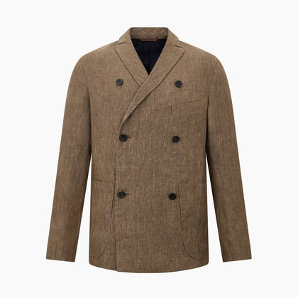Henley Pinecone Jacket in Linen Image 5