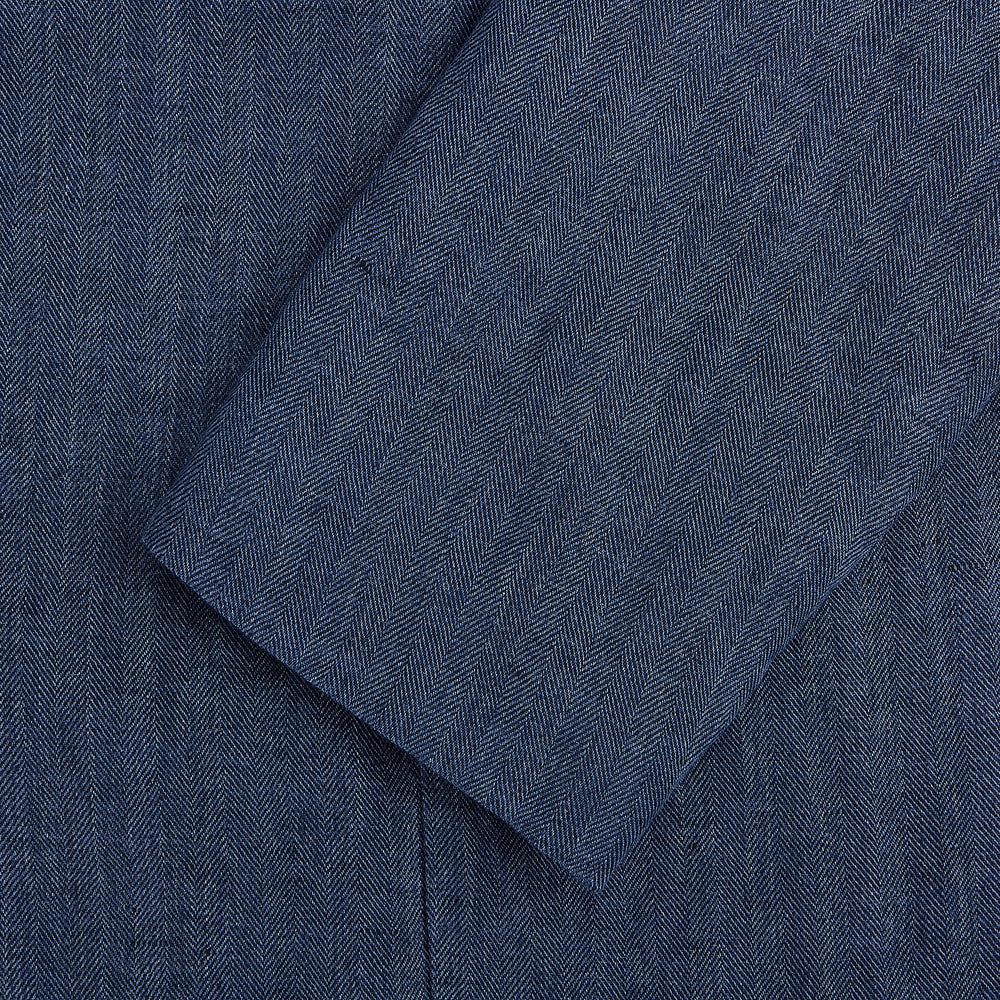 Henley Denim Blazer in Linen