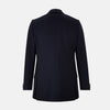 View 3 of product Navy Single Breasted Classic Blazer in Wool Gabardine