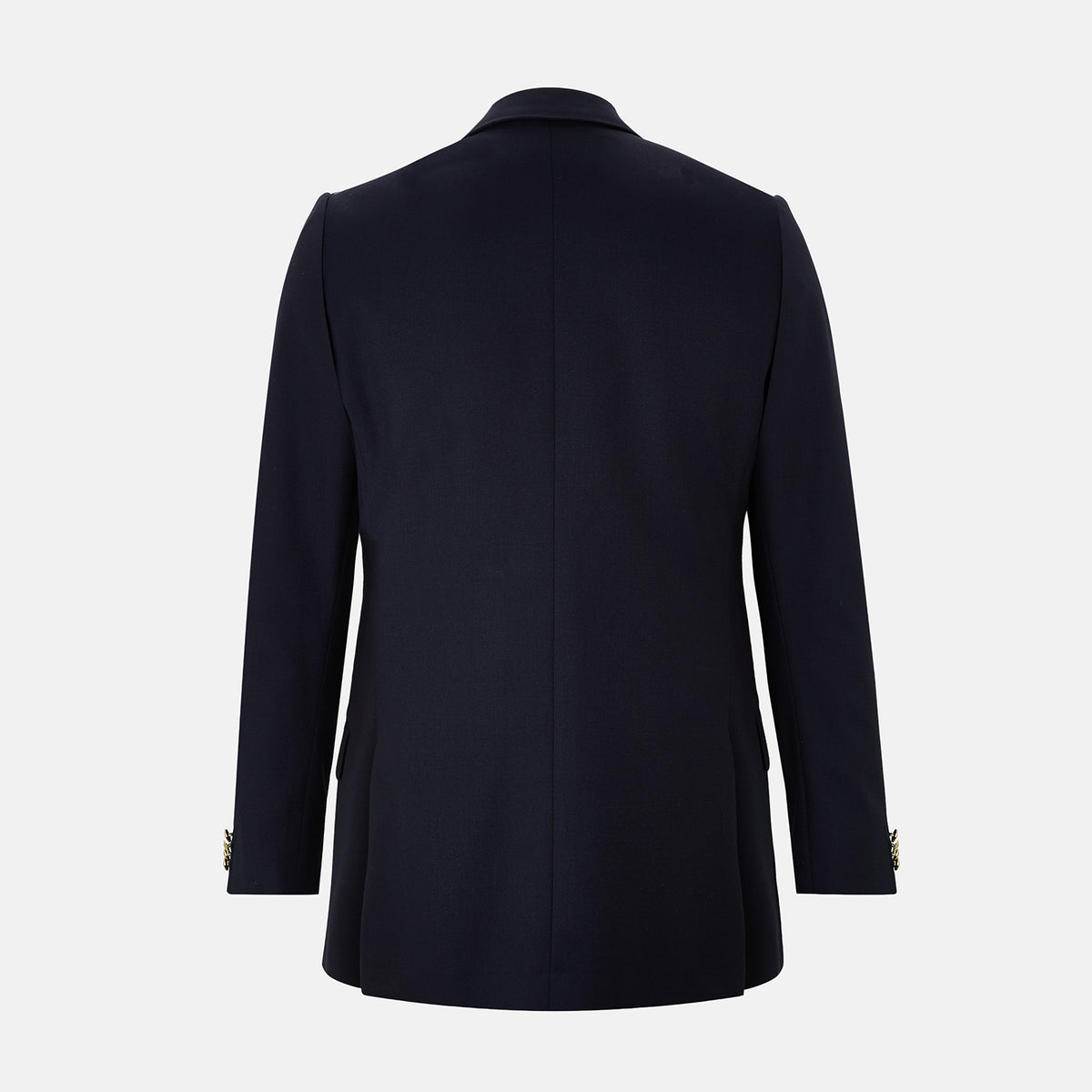 View 3 of product Navy Single Breasted Classic Blazer in Wool Gabardine