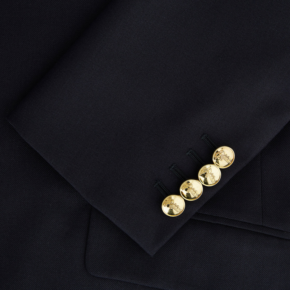 View 4 of product Navy Single Breasted Classic Blazer in Wool Gabardine