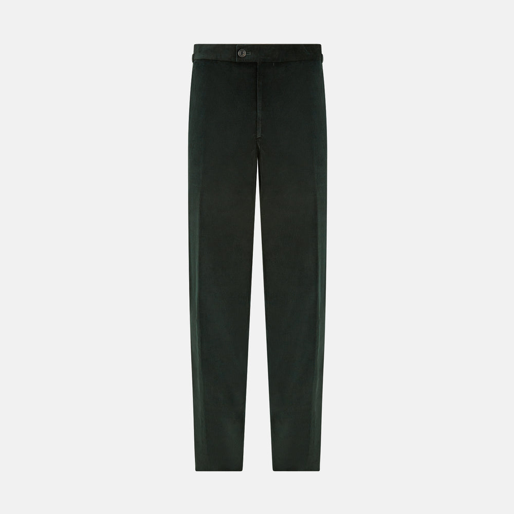 Dark Green Corduroy Henry Trousers