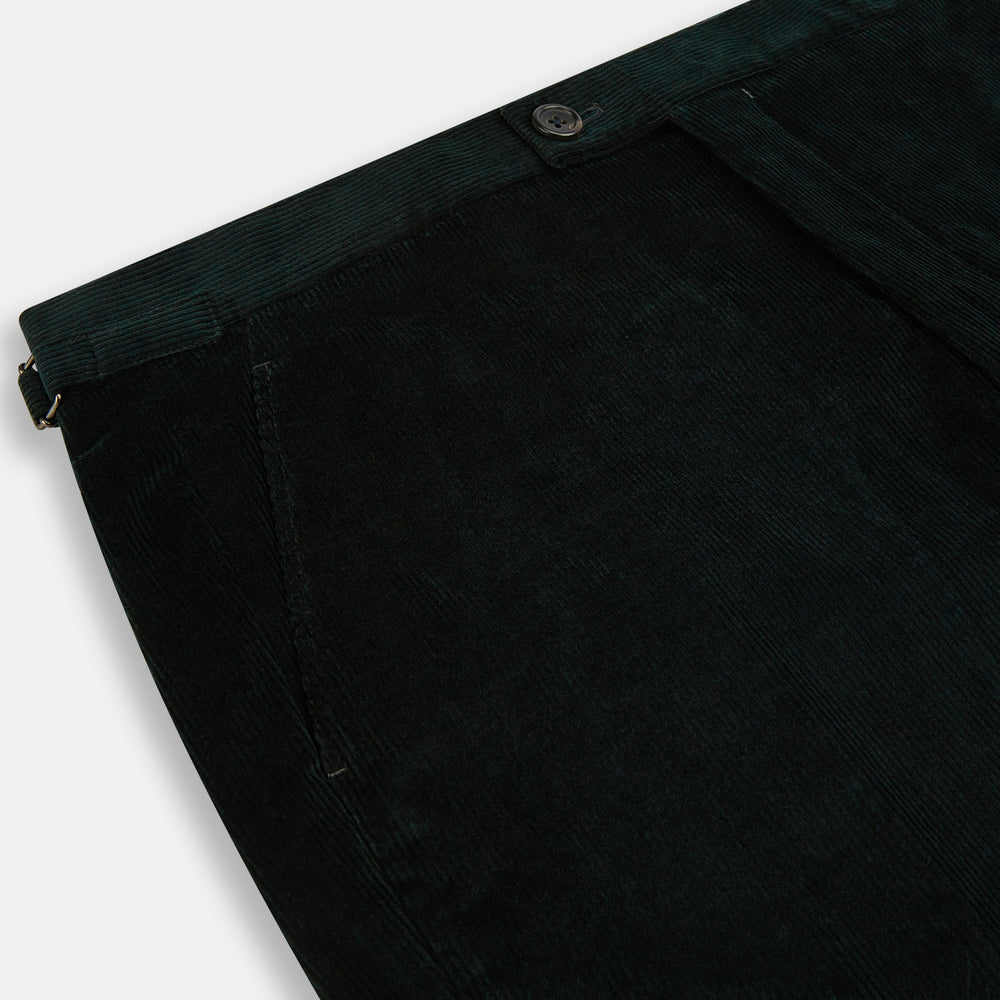 Dark Green Corduroy Henry Trousers