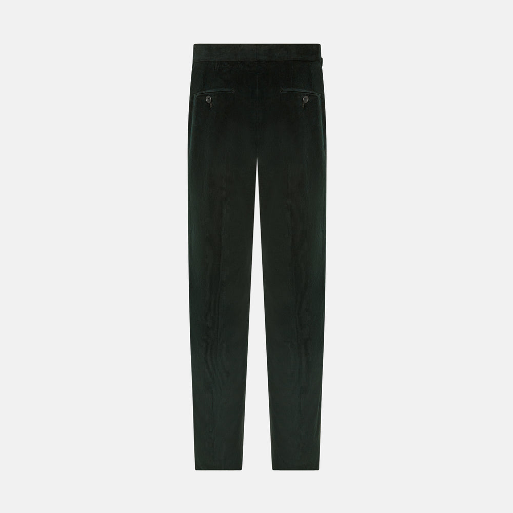 Dark Green Corduroy Henry Trousers