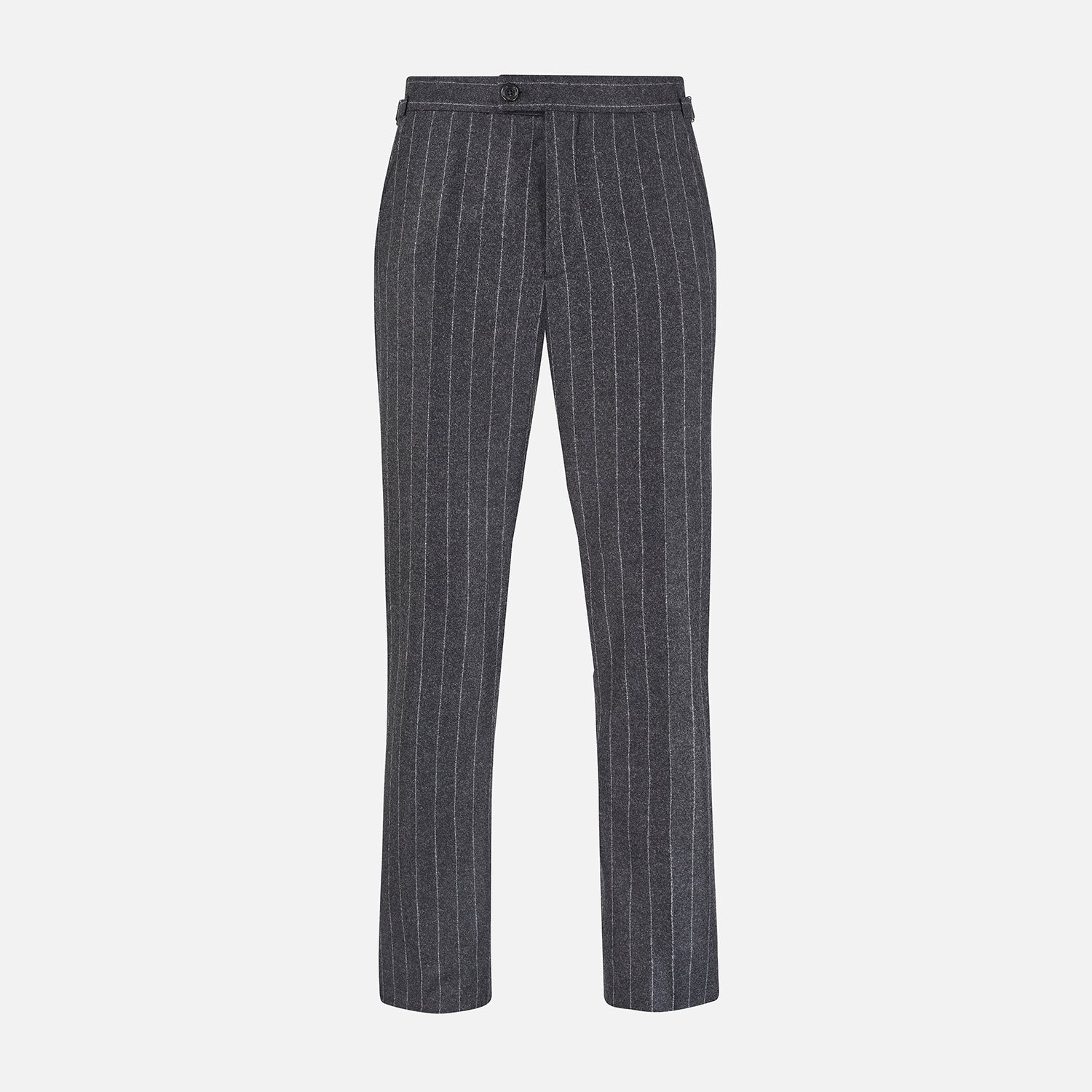 Charcoal Pinstripe Henry Trousers