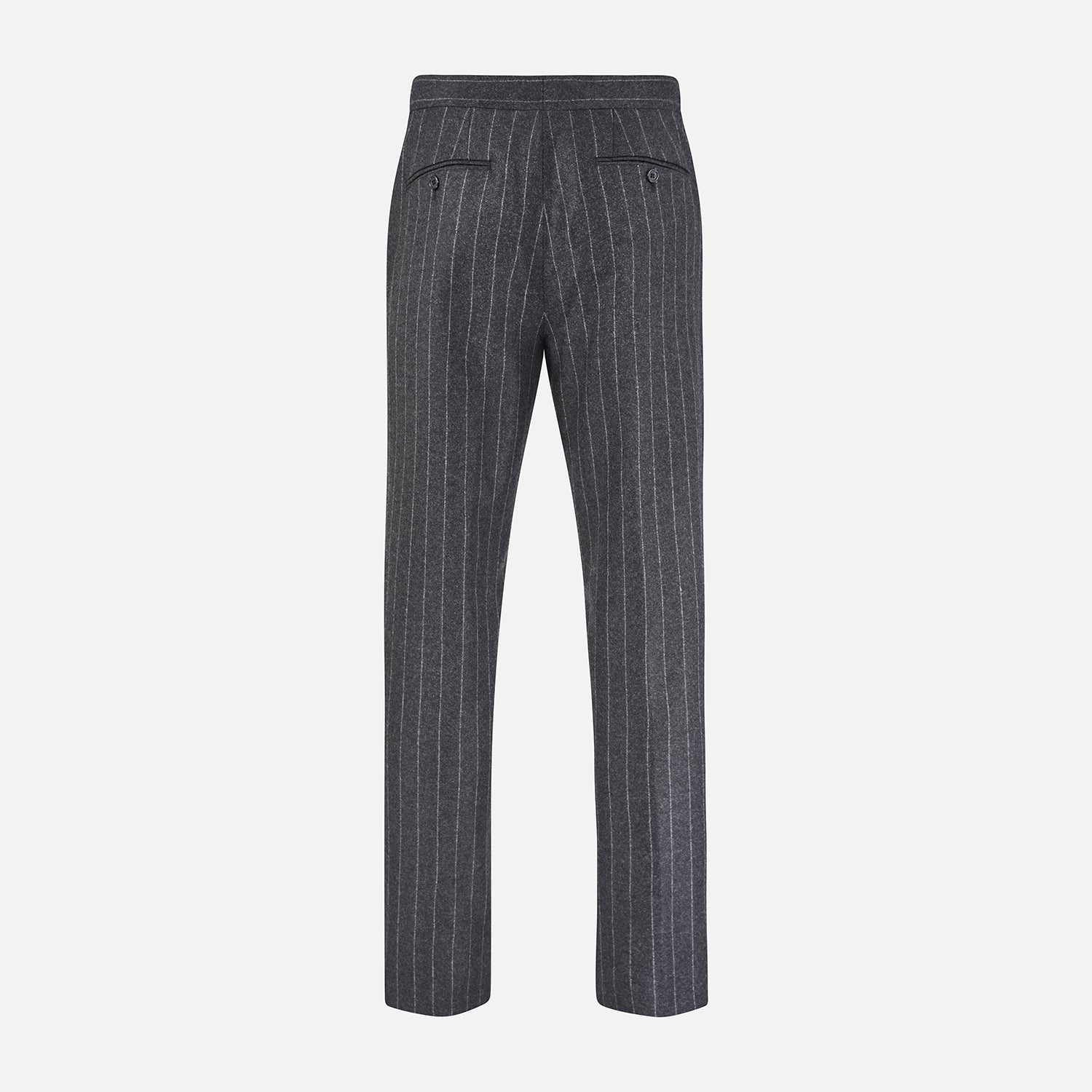 View 3 of product Charcoal Pinstripe Henry Trousers