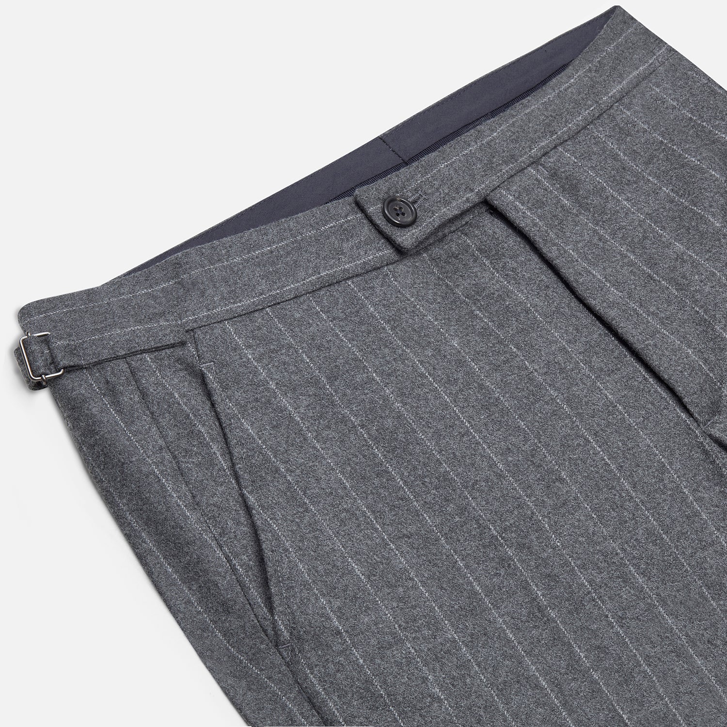 View 2 of product Grey Pinstripe Henry Trousers