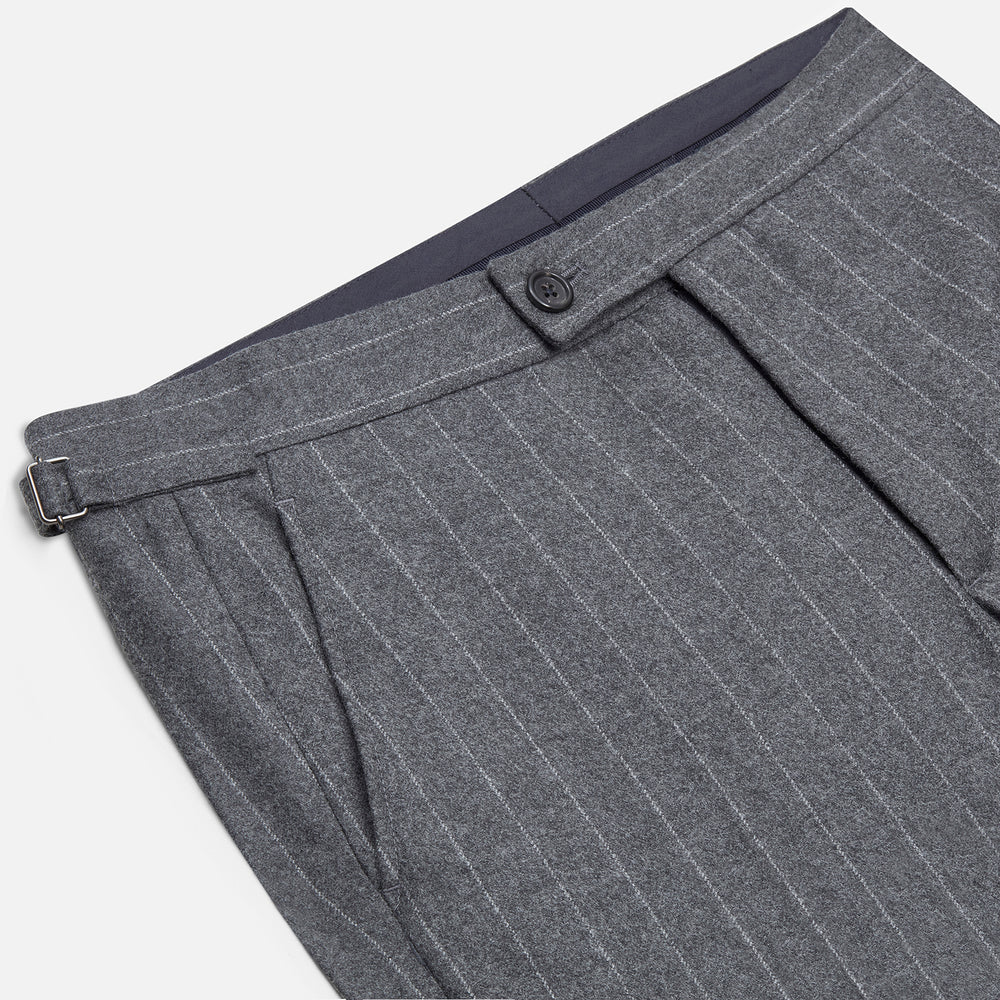 Grey Pinstripe Henry Trousers