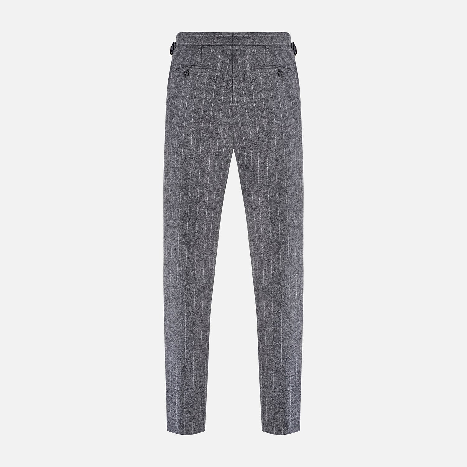 View 3 of product Grey Pinstripe Henry Trousers