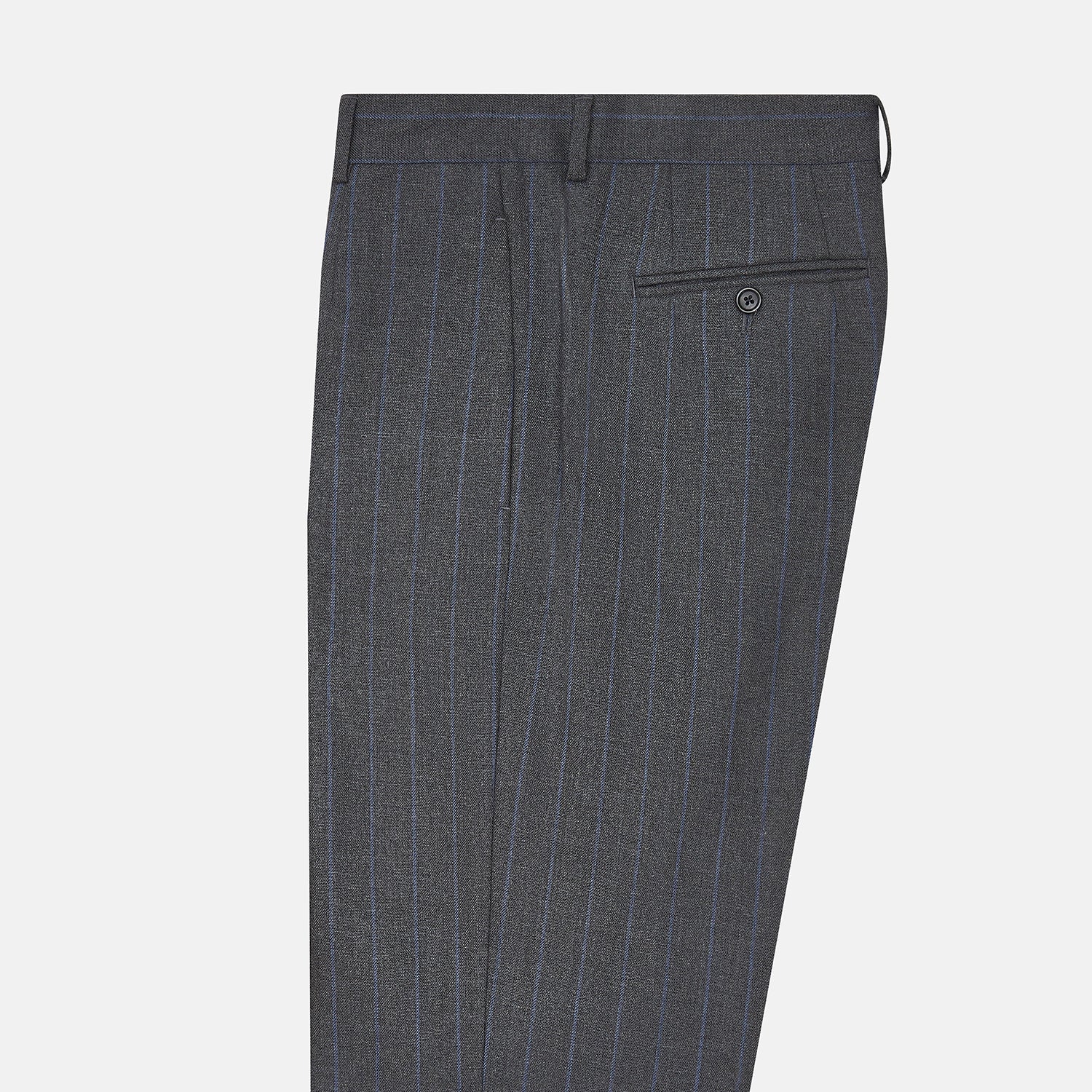 View 4 of product Grey Pinstripe Rupert Trousers