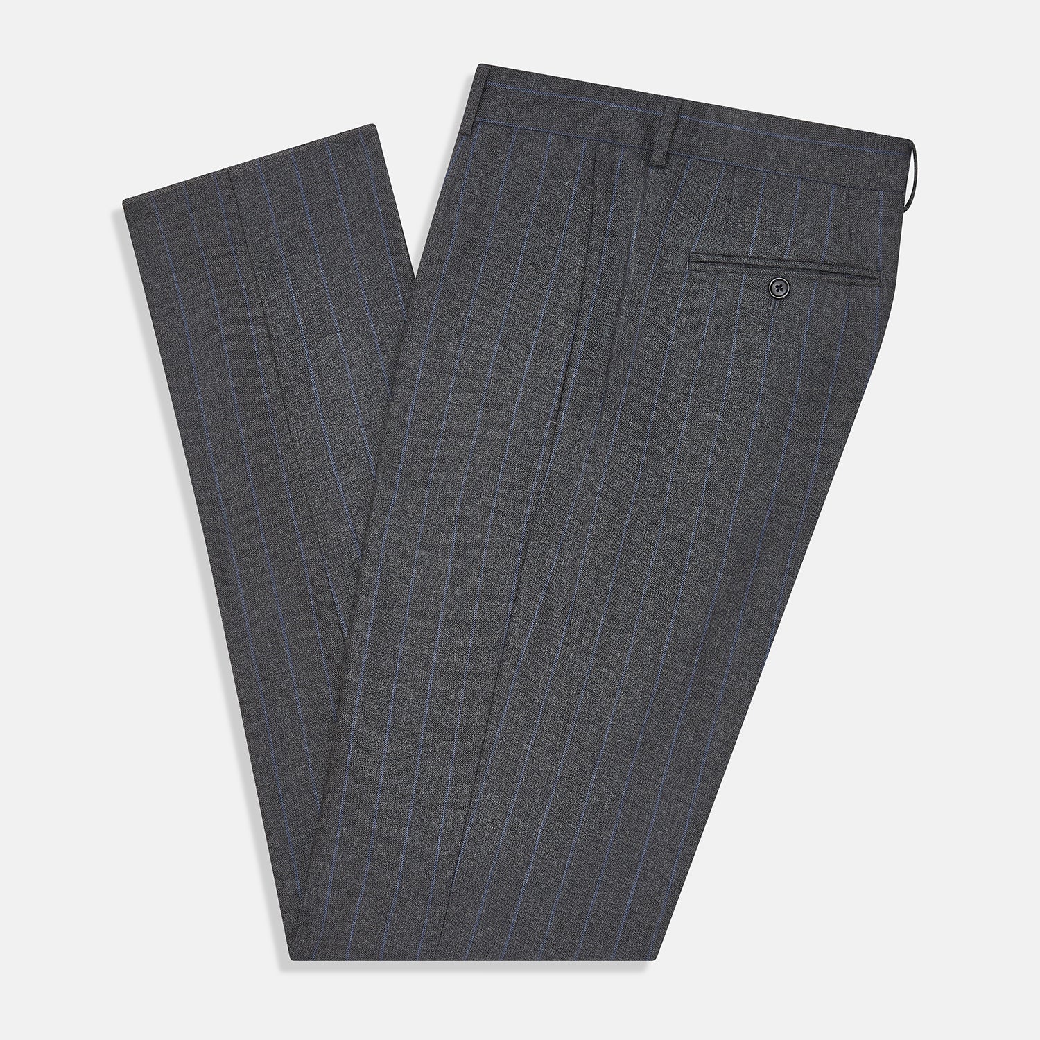 View 5 of product Grey Pinstripe Rupert Trousers