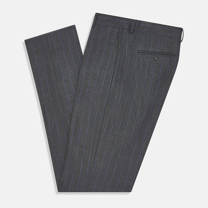 Grey Pinstripe Rupert Trousers Image 4