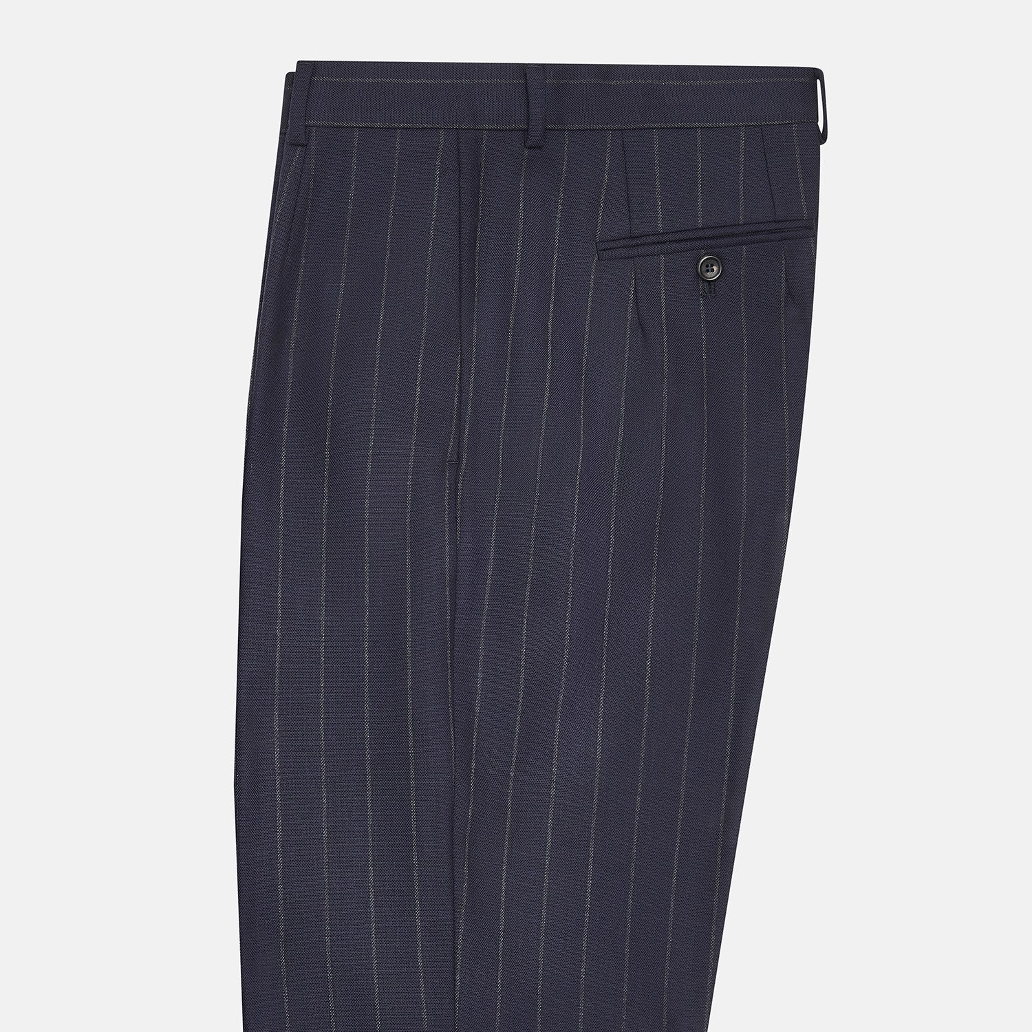 View 4 of product Navy Pinstripe Rupert Trousers