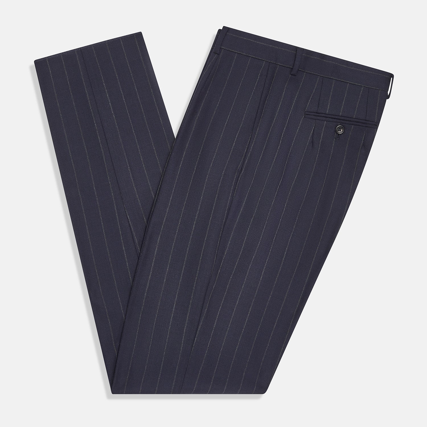 View 5 of product Navy Pinstripe Rupert Trousers