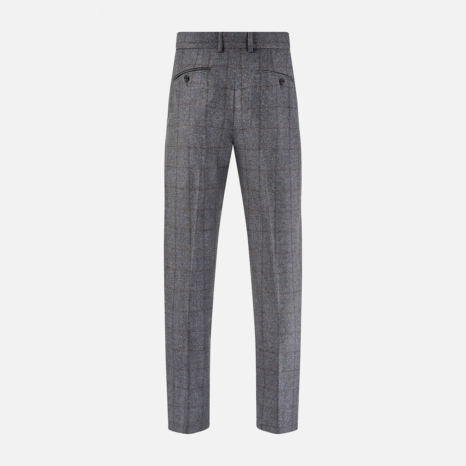 View 3 of product Grey and Brown Check Rupert Trousers