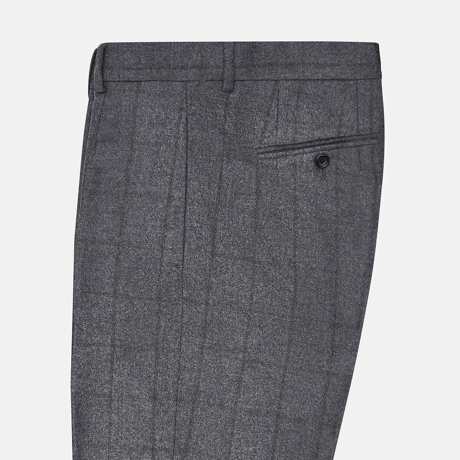 View 4 of product Grey and Brown Check Rupert Trousers