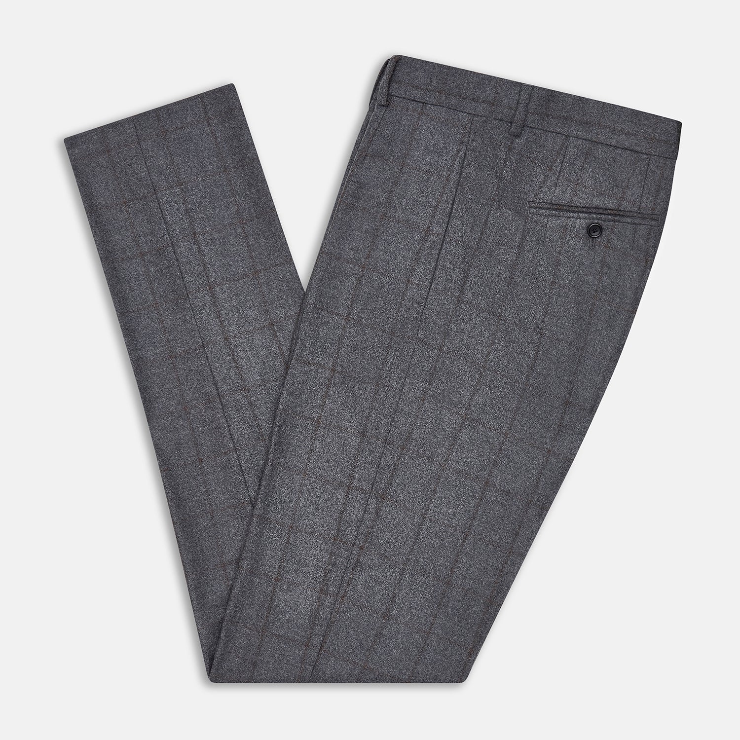 View 5 of product Grey and Brown Check Rupert Trousers