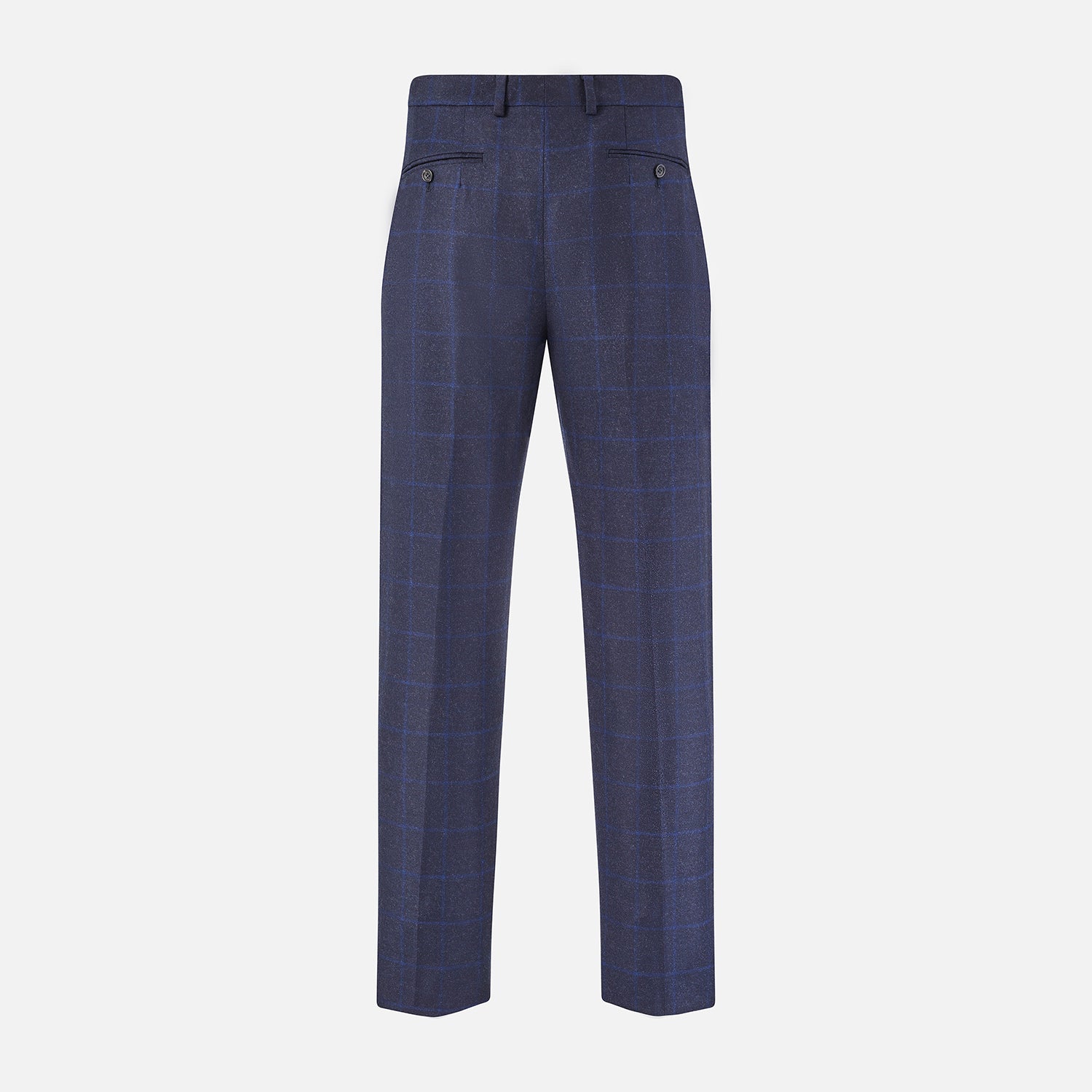 View 3 of product Blue Checked Navy Rupert Trousers