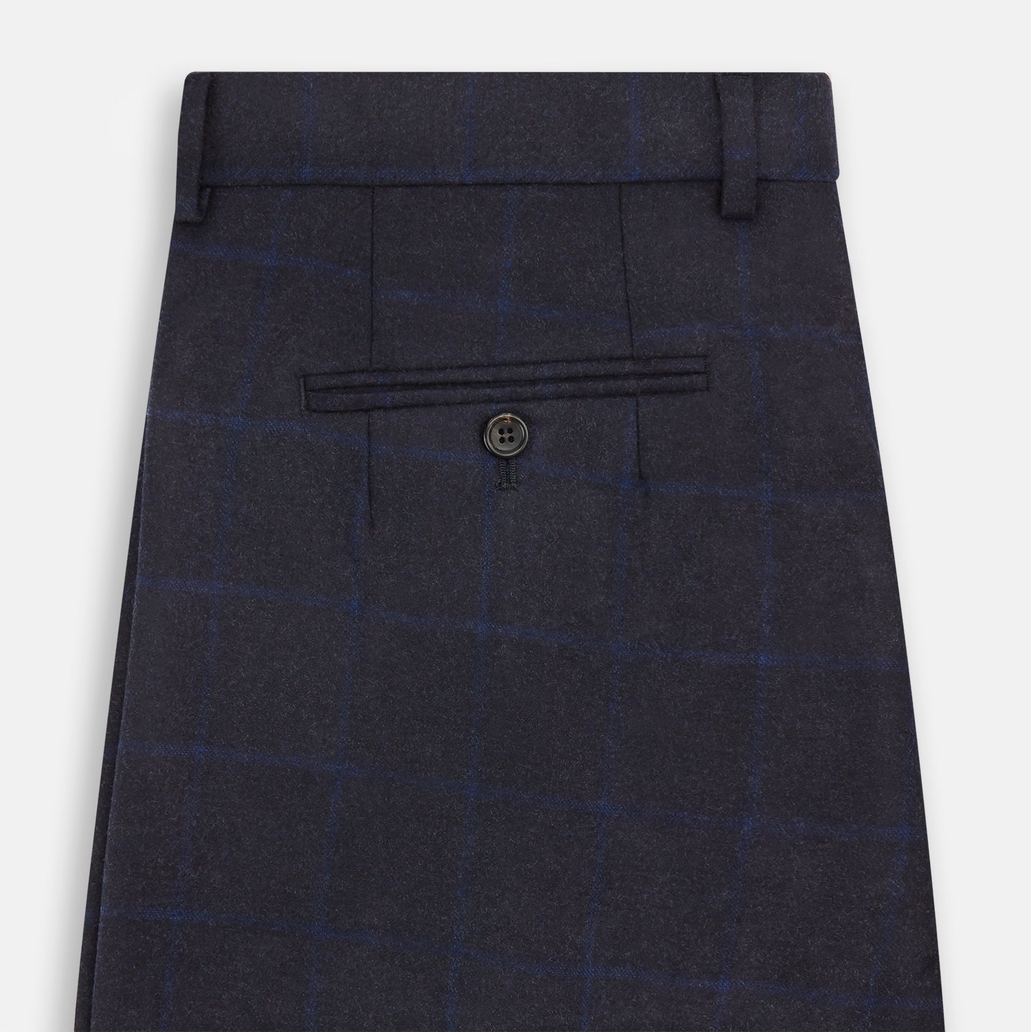 View 4 of product Blue Checked Navy Rupert Trousers