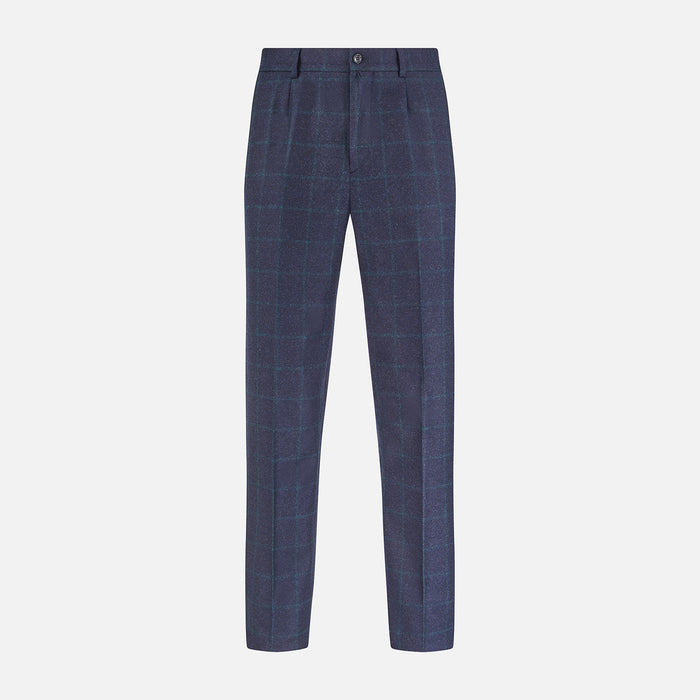Midnight and Green Check Rupert Trousers