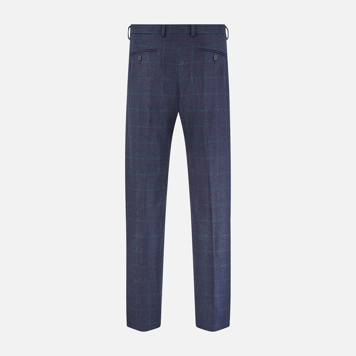 Midnight and Green Check Rupert Trousers Image 2