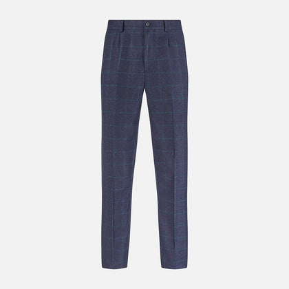 Midnight and Green Check Rupert Trousers Image 5