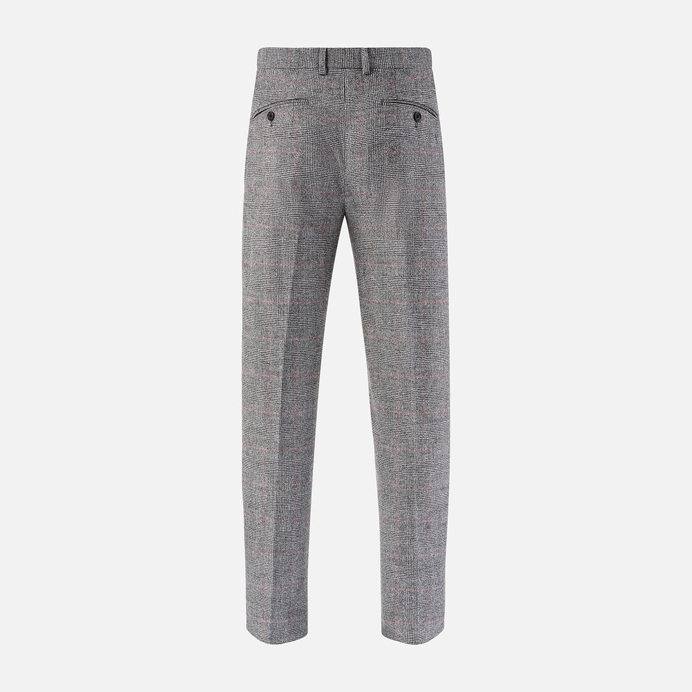 Grey and Red Check Rupert Trousers