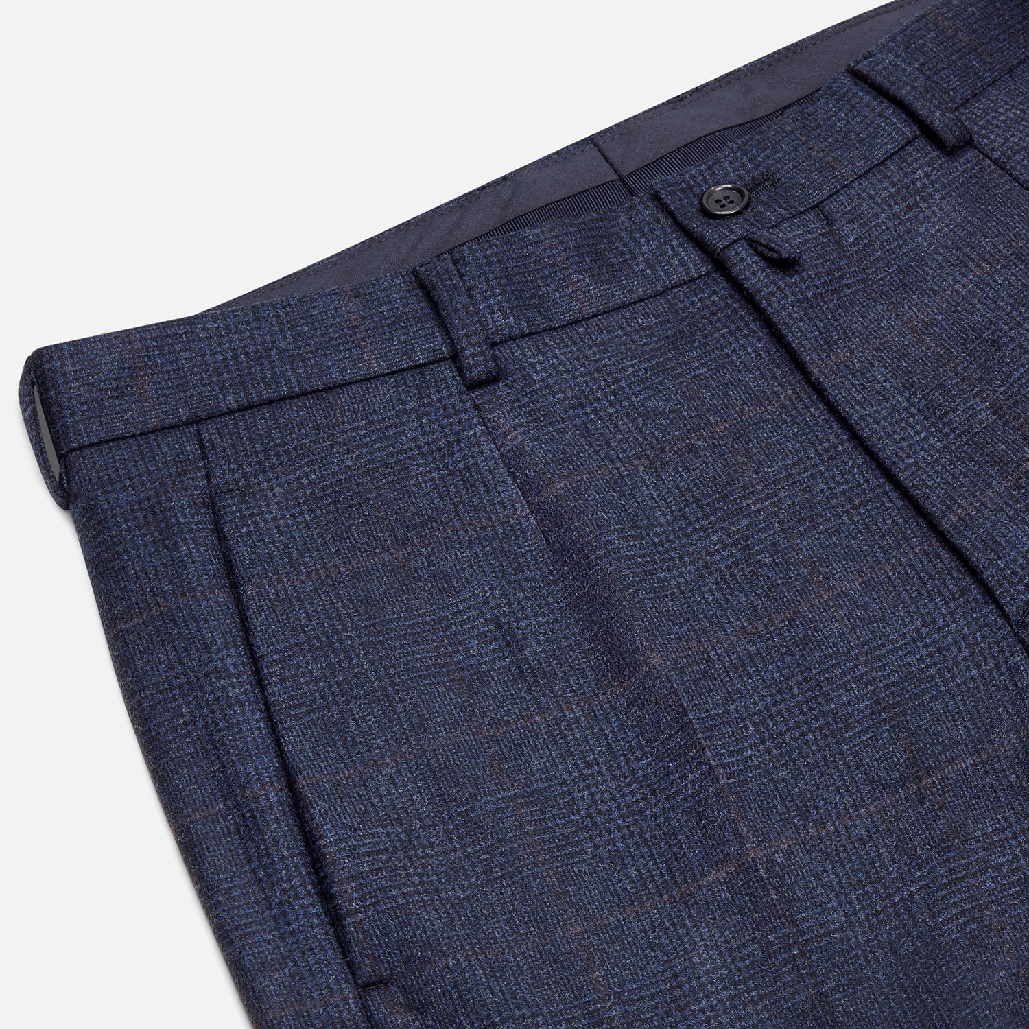 View 2 of product Navy and Brown Check Rupert Trousers