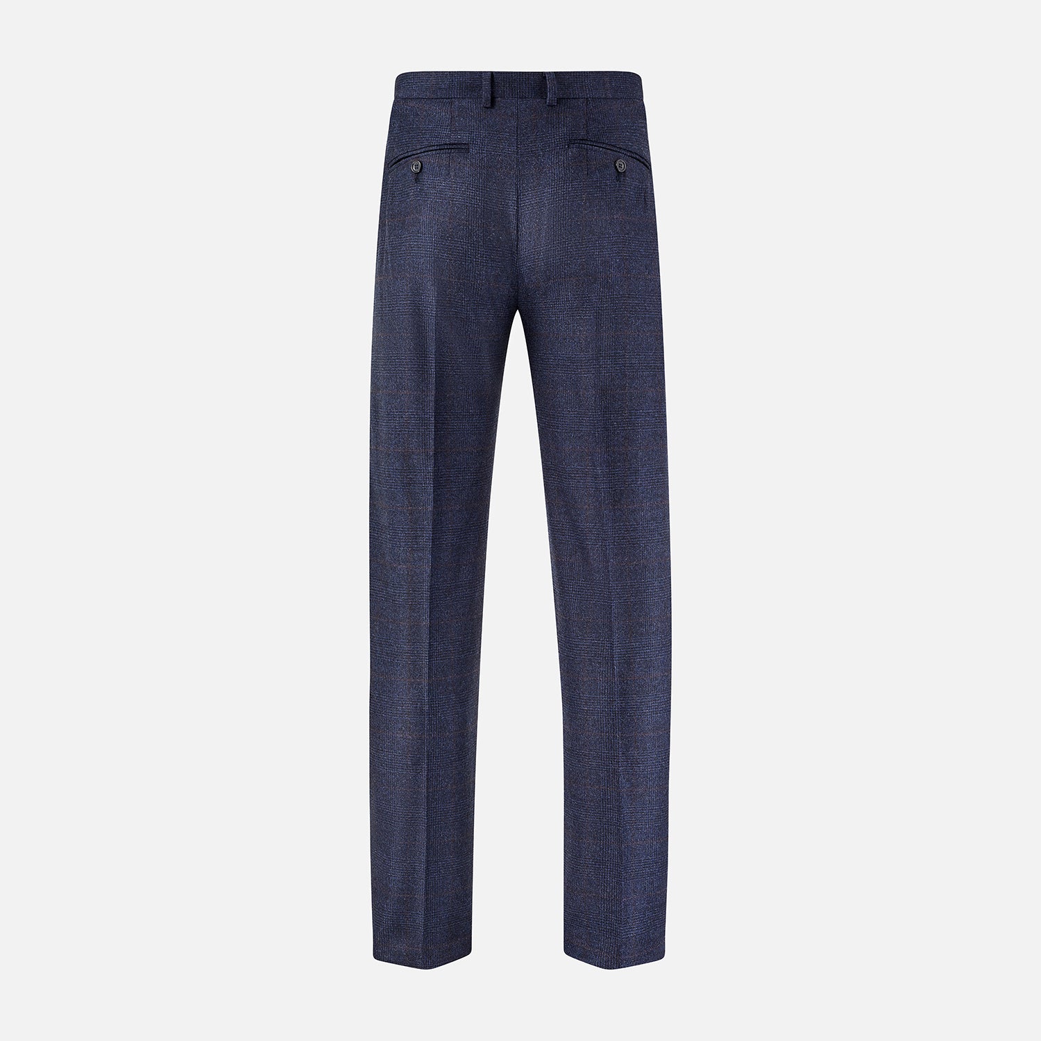 View 3 of product Navy and Brown Check Rupert Trousers