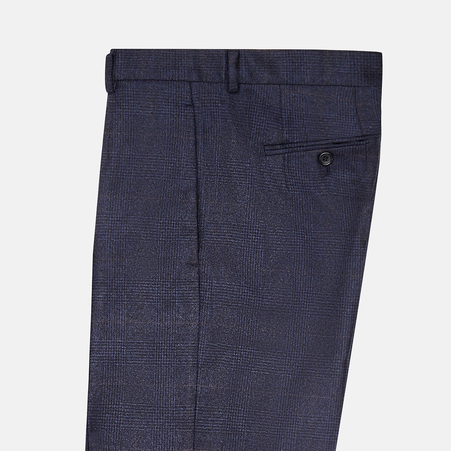 View 4 of product Navy and Brown Check Rupert Trousers