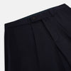 View 2 of product Edward Navy Pleated Trousers in Wool Gabardine