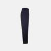 View 4 of product Edward Navy Pleated Trousers in Wool Gabardine