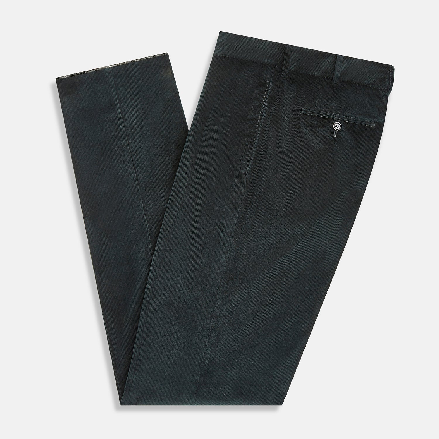 View 5 of product Dark Green Corduroy Edward Trousers