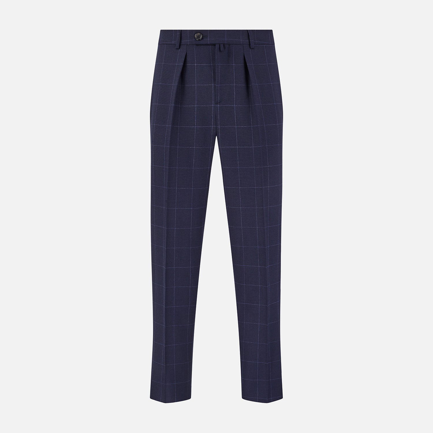 View 1 of product Navy Check Edward Trousers
