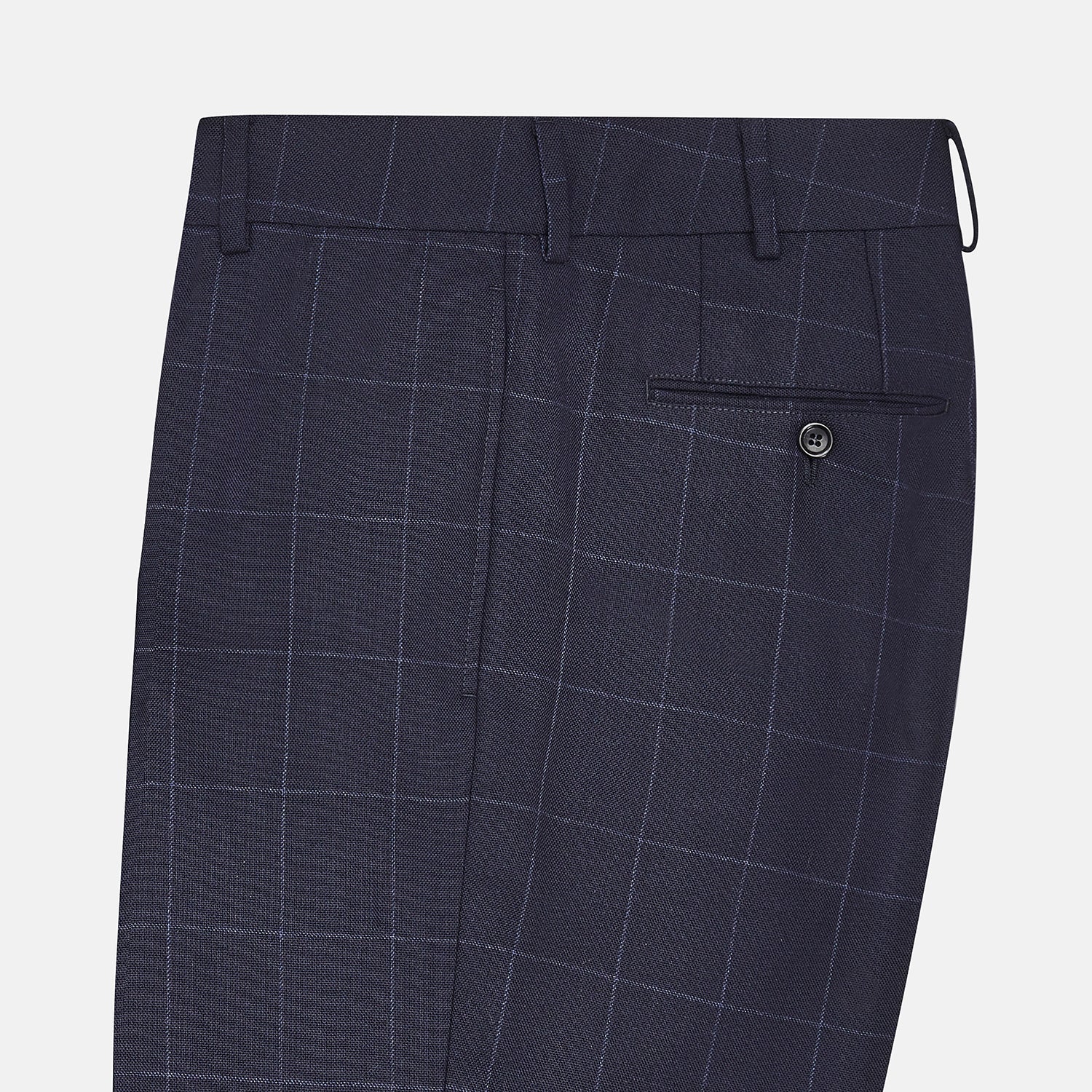 View 4 of product Navy Check Edward Trousers