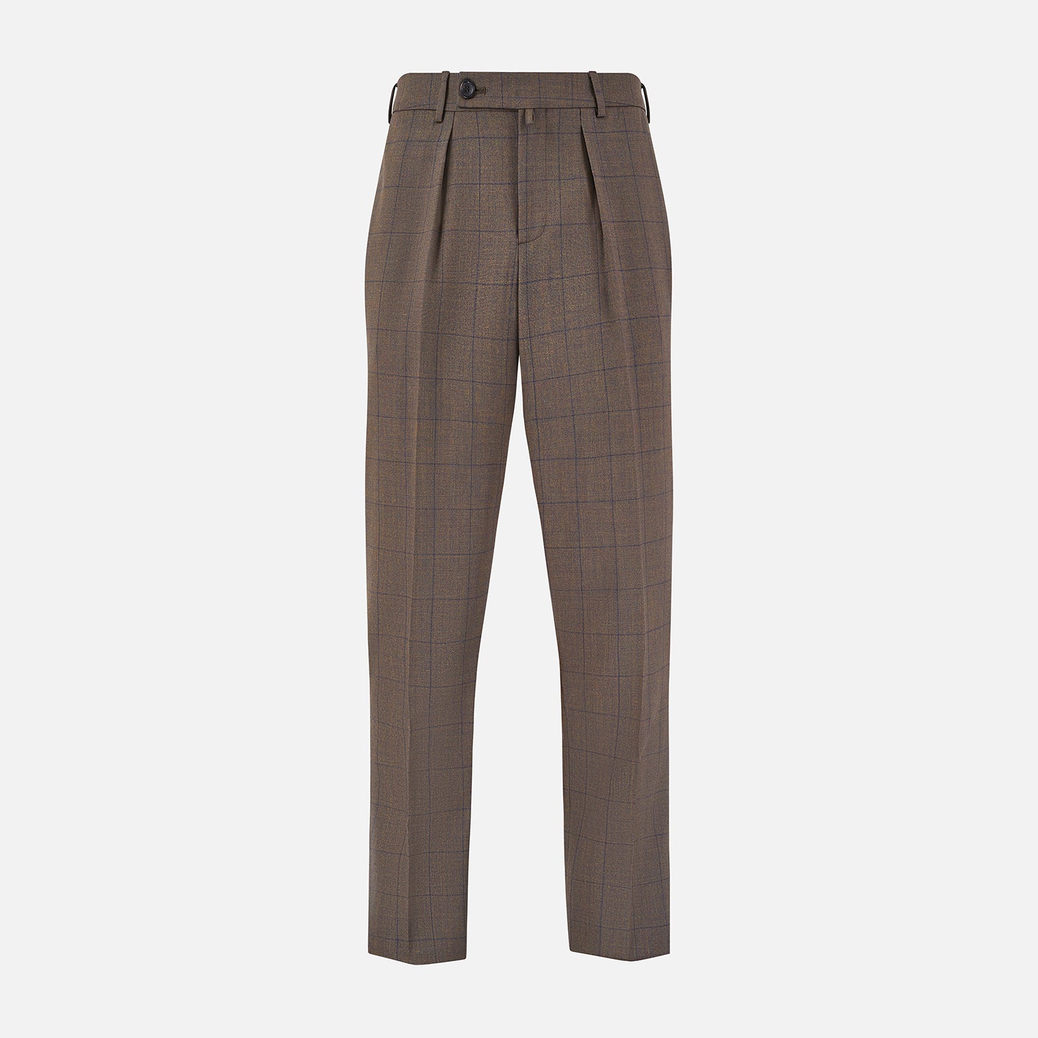 View 1 of product Brown Check Edward Trousers