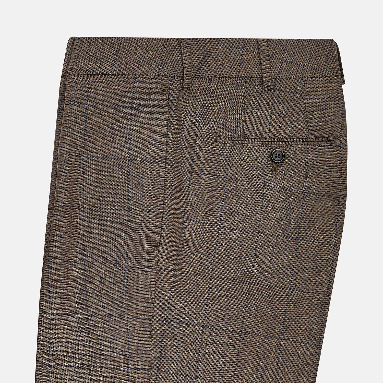 View 4 of product Brown Check Edward Trousers