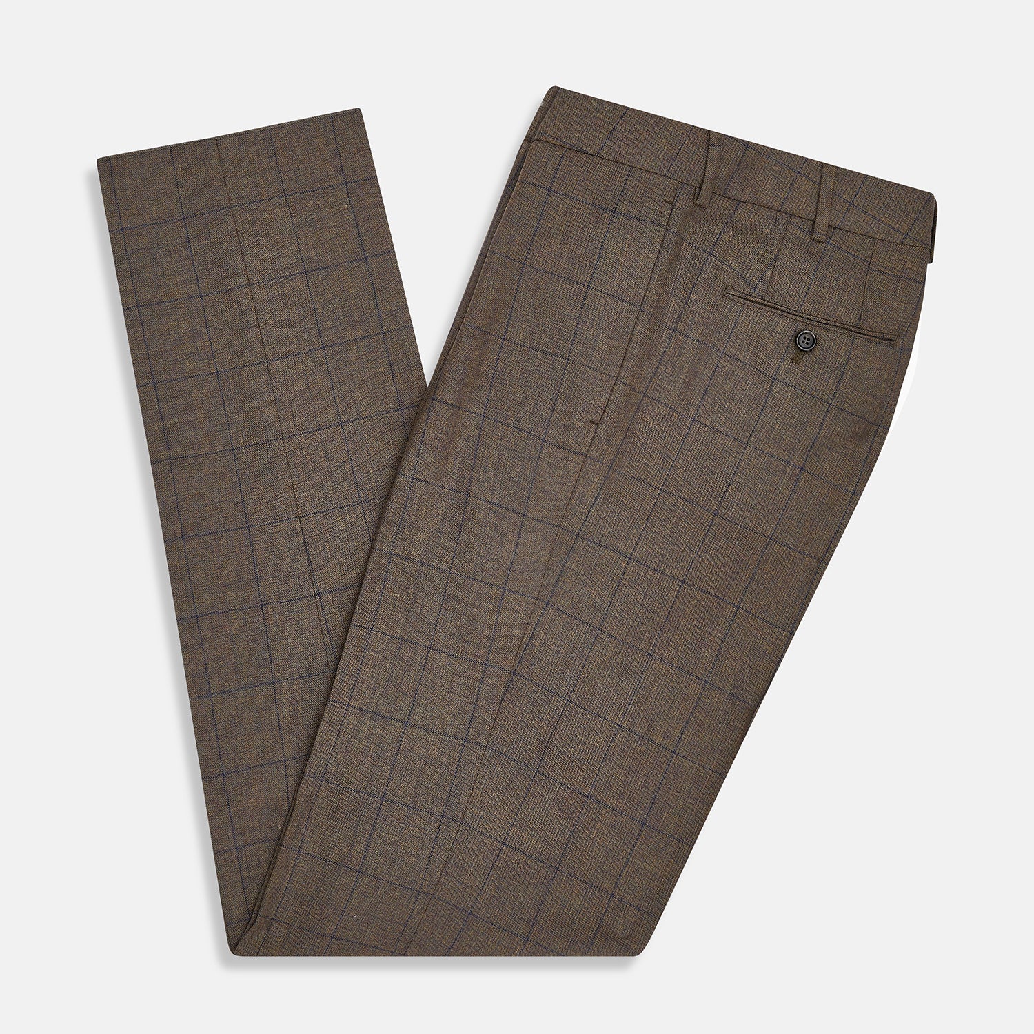 View 5 of product Brown Check Edward Trousers