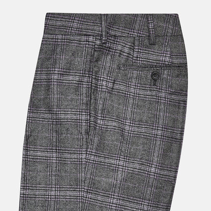 Grey Check Edward Trousers Image 3