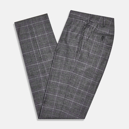 Grey Check Edward Trousers Image 4