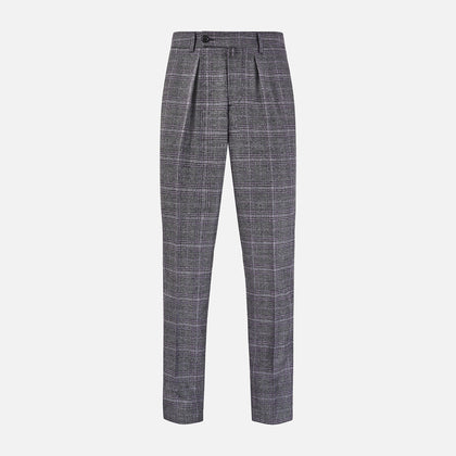 Grey Check Edward Trousers Image 5