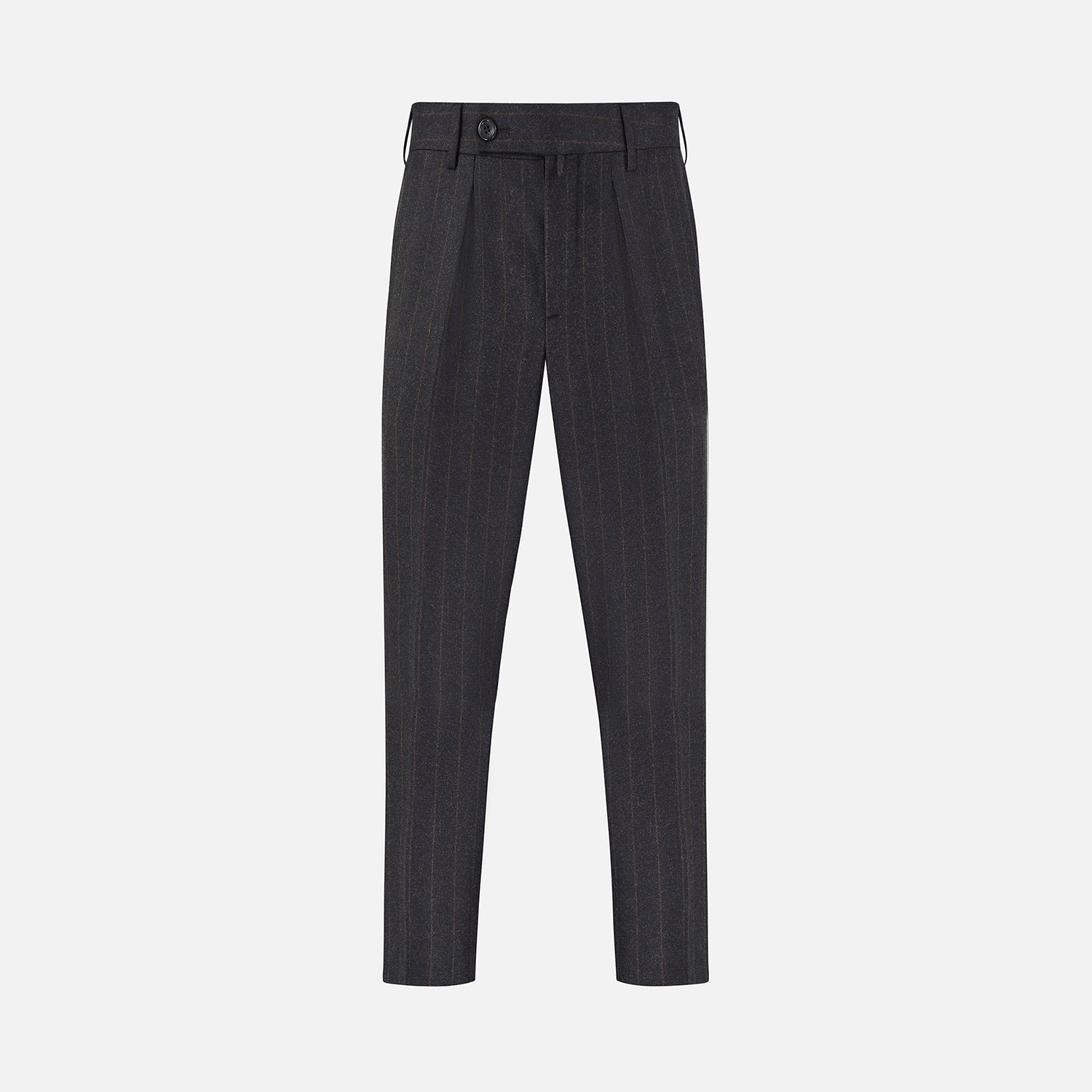 View 1 of product Charcoal Pinstripe Edward Trousers