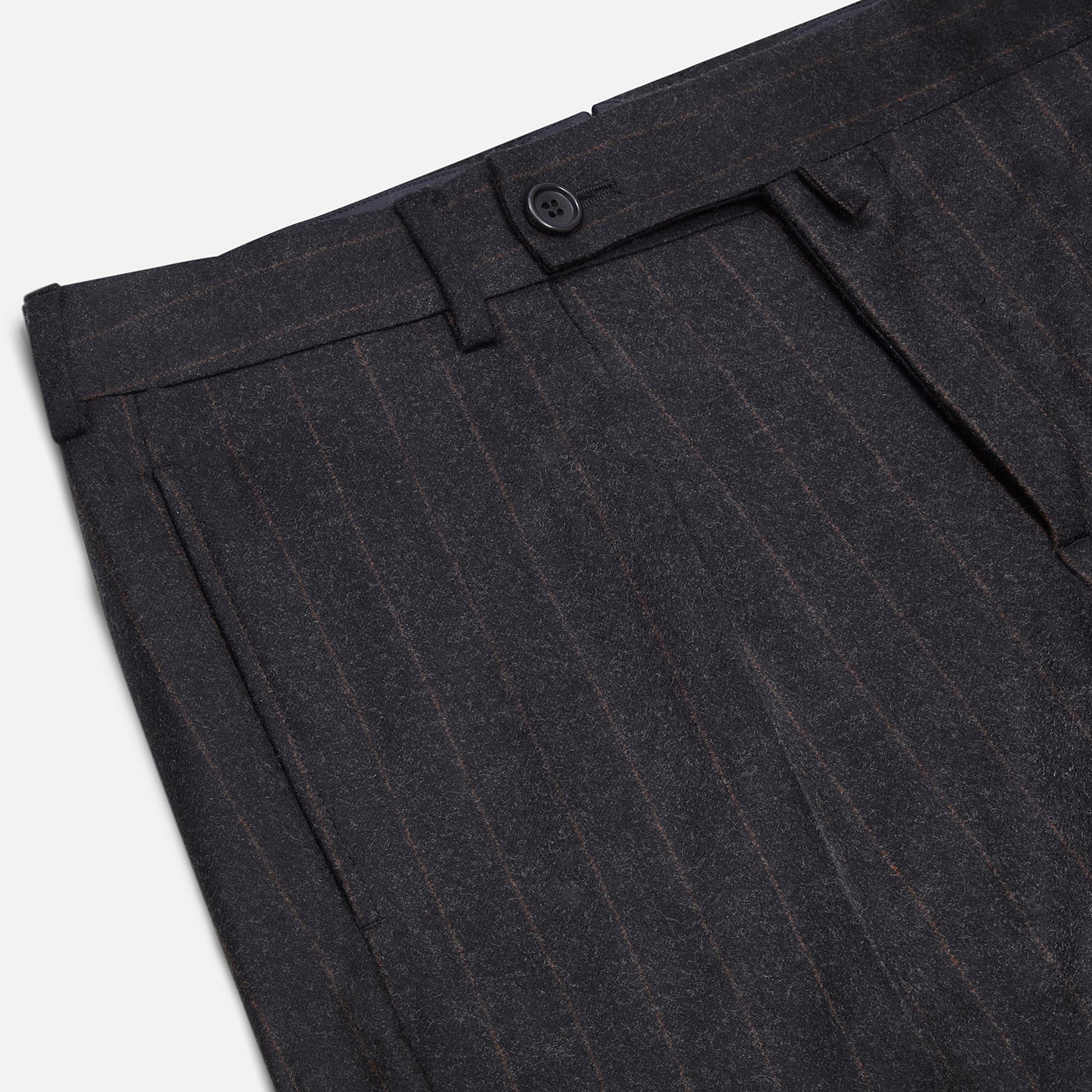 View 2 of product Charcoal Pinstripe Edward Trousers
