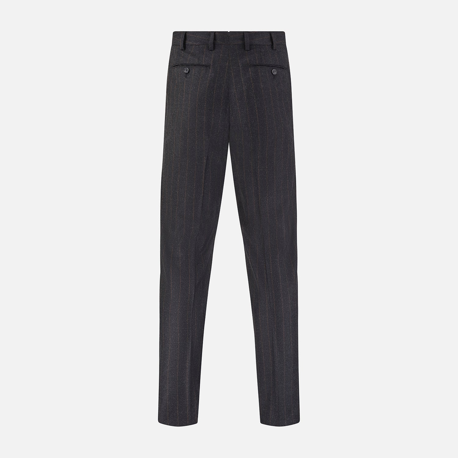 View 3 of product Charcoal Pinstripe Edward Trousers